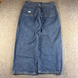 Vintage Old Navy Jeans Men's 38x30 Mechanics Blue Wide Leg Baggy Denim Skater
